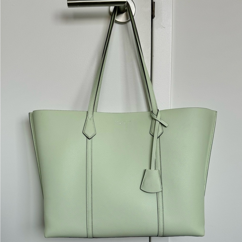 Tory Burch Mint Seafoam Green Tote Bag